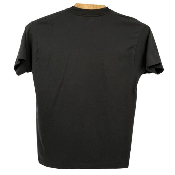 Vintage 1989 Air Waves‎ Black Single Stitch Gold Foil Carousel Tee Shirt XL - Picture 6 of 9